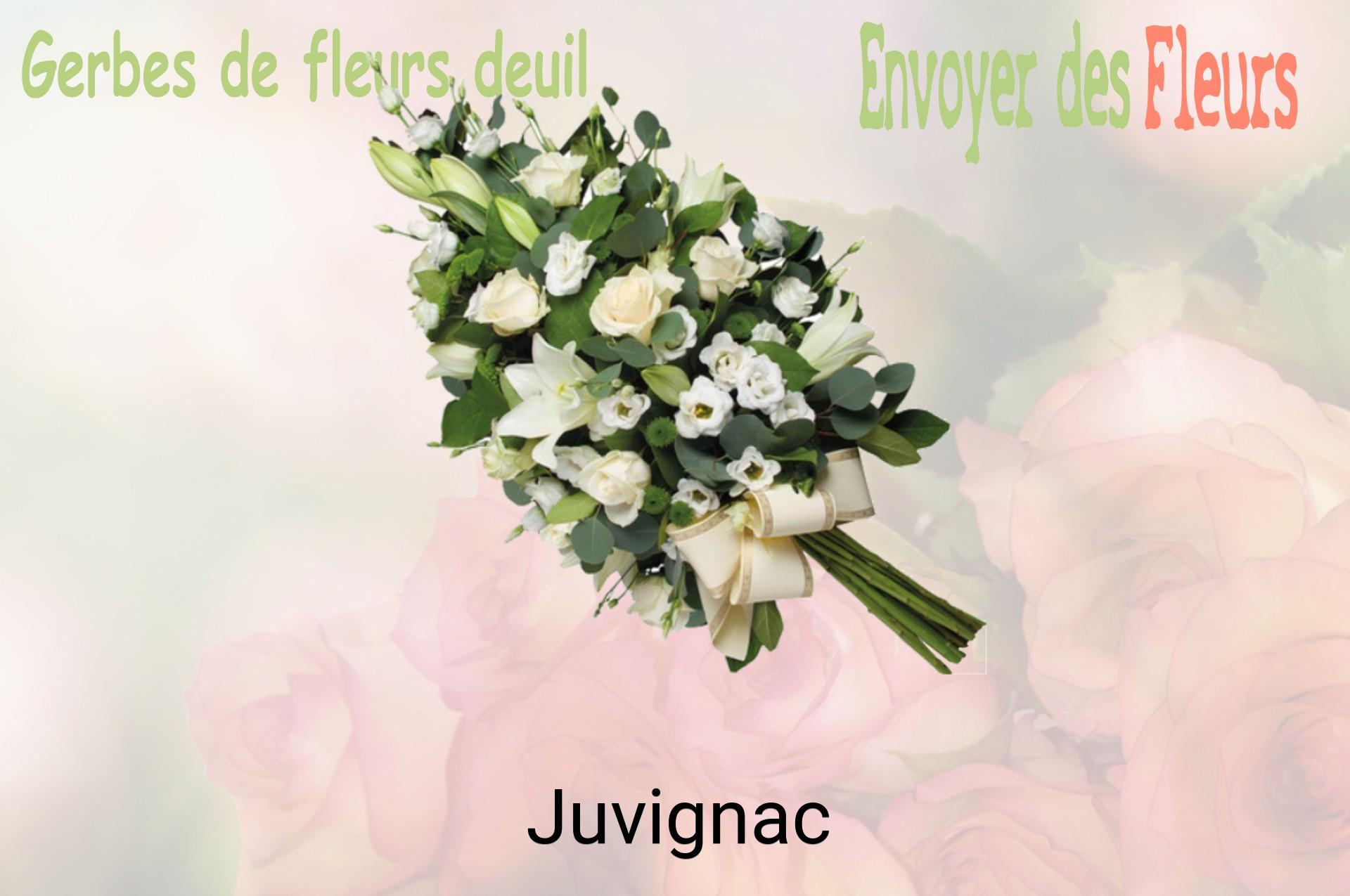 Gerbe de fleurs de deuil livrée à Juvignac